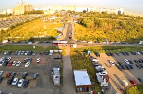 L'intersection de la rue Tsentralnaya et de Kudrovsky Proezd. Webcams Kudrovo