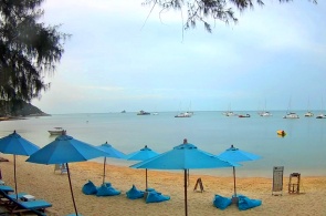 View of Choeng Mon beach. Webcams Koh Samui