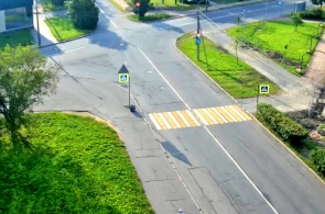 Passage pour piétons sur l'autoroute Strelnitsky. Webcams Krasnoïe Selo