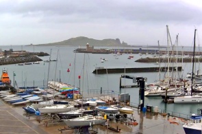 Vue vers le nord depuis le Howth Yacht Club. Webcams de Dublin