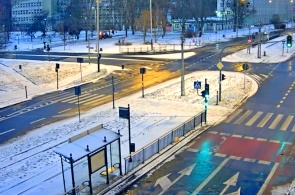 Carrefour de Zelenaya et Jeligovsky. Webcams en ligne pour Lodz