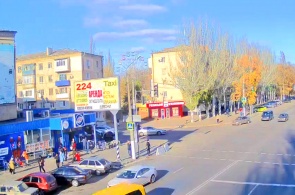 Carrefour de l'avenue B. Khmelnitsky et de la rue. Schmidt. webcams de Mélitopol