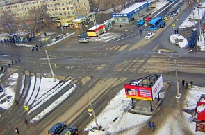 Carrefour de l'avenue Oktyabrsky - de l'avenue Druzhby. Webcams Novokouznetsk