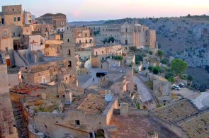 Vue sur la vieille ville. Webcams Matera en ligne