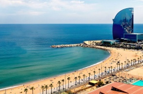 Plage de la ville de Barceloneta. Webcams de Barcelone en ligne