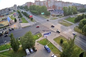 Carrefour des rues Leningradskaya - Novgorodskaya. Webcams Vologda