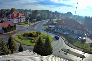 Vue du rond-point. Webcams Wierchosławice en ligne