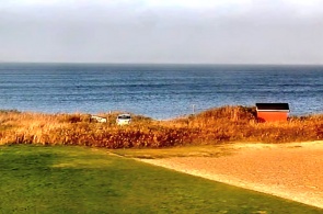 Vue sur la plage de Hwide Sande. Webcams Copenhague