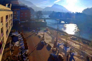 Vue sur la rivière Inn. Webcams Kufstein