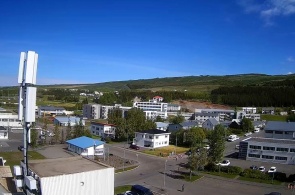 Vue de la partie nord. Webcam Husavík