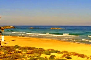 Plage de la ville. Webcams de Zichron Yaakov en ligne