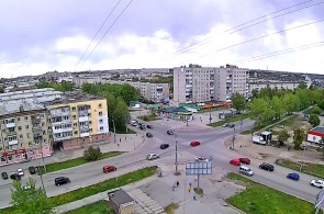 Carrefour de Karl Marx et de la Victoire. Webcams de Kamensk-Ouralski