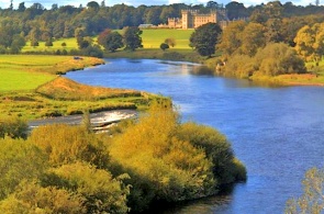 Rivière Tweed à Kelso. Webcams Berwick-upon-Tweed en ligne