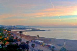 Plage de Saint Sébastien. Webcams de Barcelone en ligne