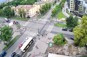 Carrefour des rues Herzen - Predtechenskaya. Webcams Vologda