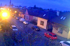 Vue sur la ville. Webcams Bystrice pod Hostinem en ligne