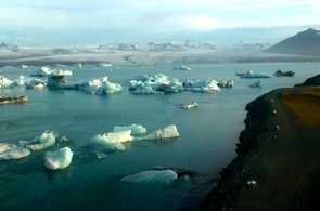 Lagune glaciaire de Jokulsarlon. Webcams Hefn