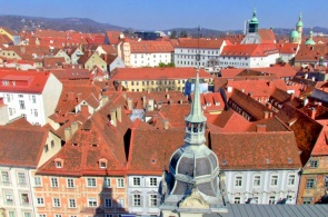 Tour de l'hôtel de ville (vue d'ensemble). Webcam Graz