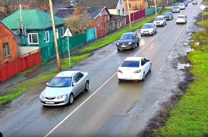 Passage à niveau vers le village. Parkovy. Webcams de Tikhoretsk